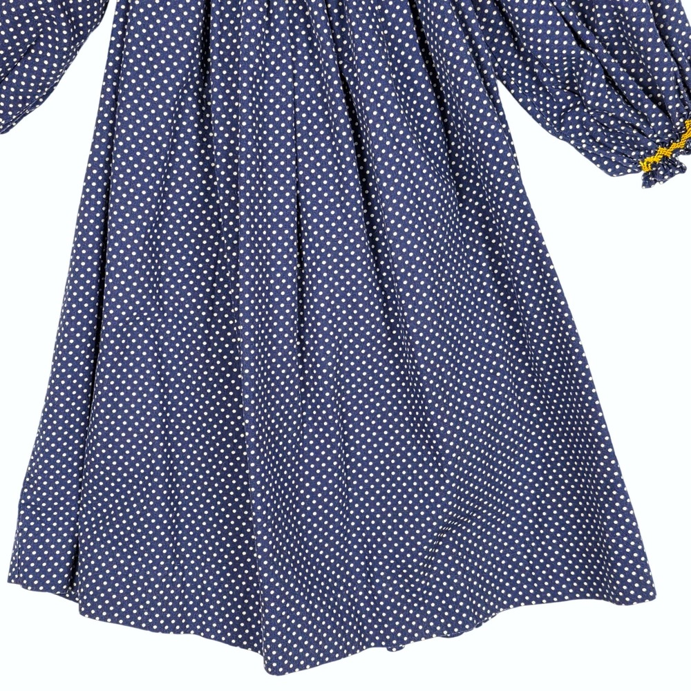 Mom & Me Girls Smocked Christmas Dress Polka Dot Santa Reindeer 18 Mos Boutique - Picture 3 of 15